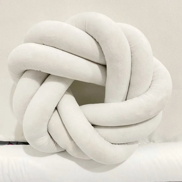 Coussin rond noué tissé à la main