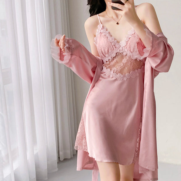 Peignoir et Chemise de Nuit en Soie pour Femmes, raffinement et confort