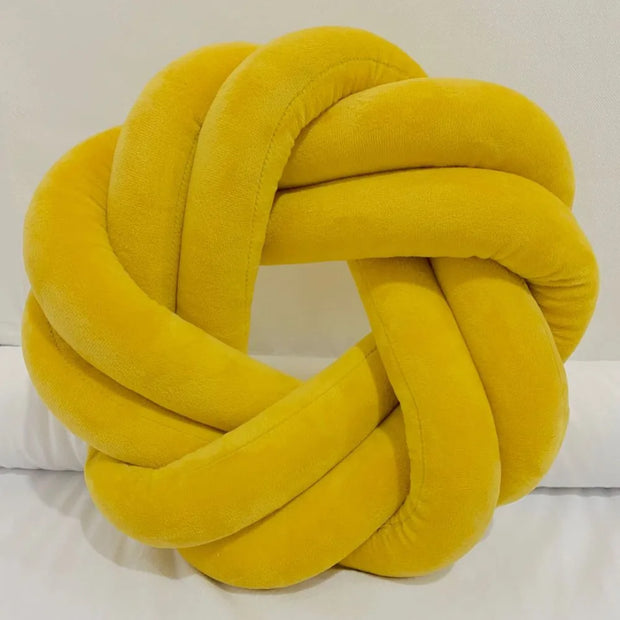 Coussin rond noué tissé à la main