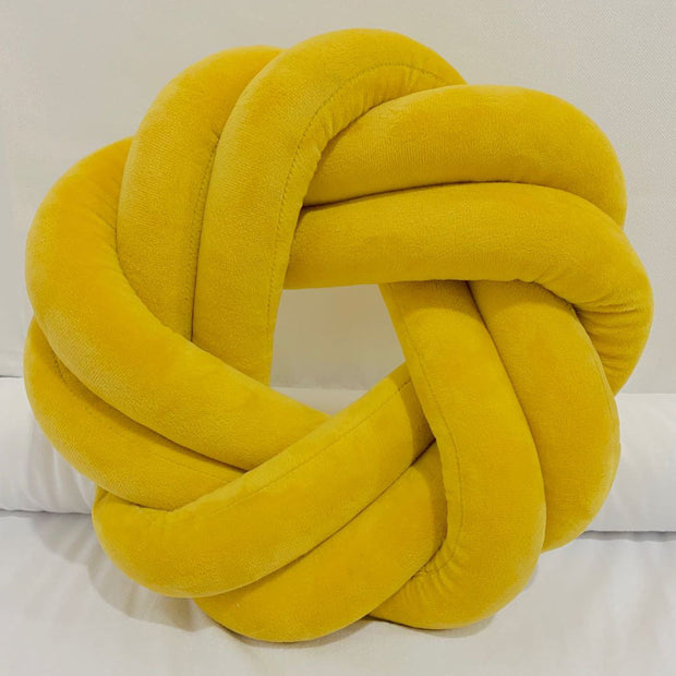 Coussin rond noué tissé à la main