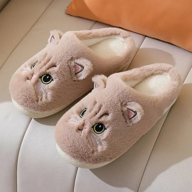 Pantoufles en Peluche "Chat Mignon" pour Femmes