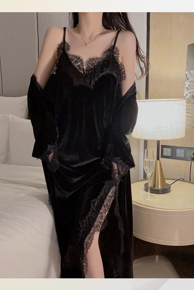 Ensemble de Robe de chambre en velours