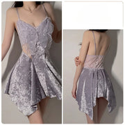 Ensemble Robe de Chambre et Chemise de Nuit en Velours pour Femmes, élégance raffinée